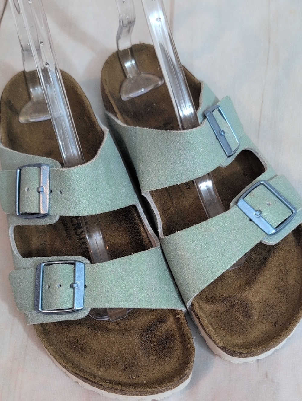 Birkenstock Arizona Soft Footbed Pure Sage Suede Sandals EU 42